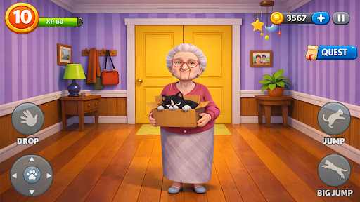 Kitty vs Granny House Pranks ekran görüntüsü
