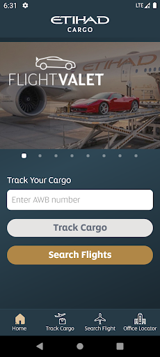 Etihad Cargo ekran görüntüsü