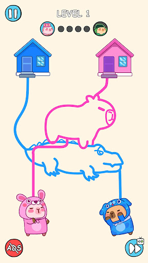 Capybara Rush: Draw To Home ekran görüntüsü
