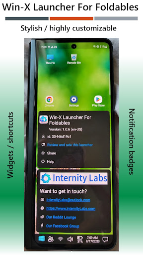 Win-X Launcher for Foldables ekran görüntüsü