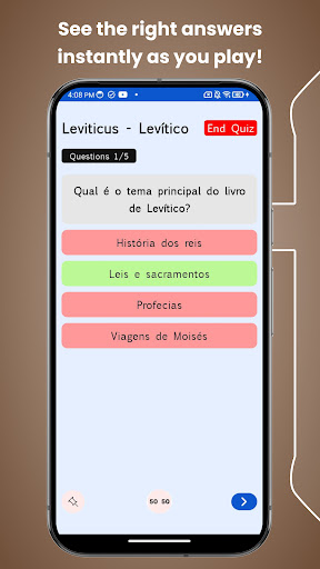 Portuguese Bible Quiz ekran görüntüsü
