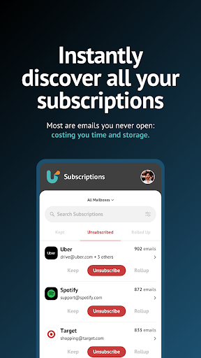 Unroll.Me - Inbox Mail Cleaner ekran görüntüsü