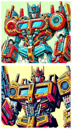 Robots Color By Number Book ekran görüntüsü