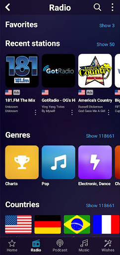 Audials Play: Radio & Podcasts ekran görüntüsü