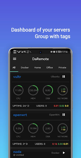 DaRemote:ssh,linux,docker,sftp ekran görüntüsü