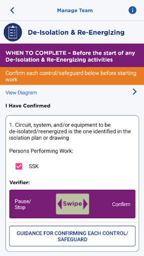 Chevron Start-Work Checks IOGP ekran görüntüsü