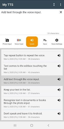 My TTS: Text-to-Speech ekran görüntüsü