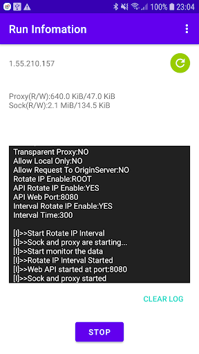 Proxy Server Support Rotate IP ekran görüntüsü