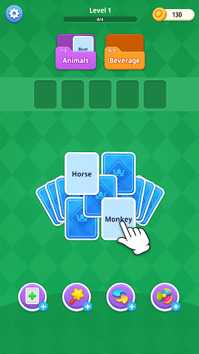 Word Card Sort: Solitaire ekran görüntüsü