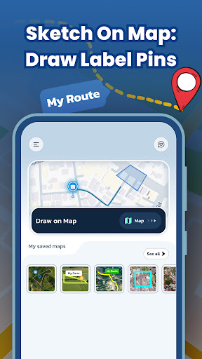 Sketch On Map: Draw Label Pins ekran görüntüsü