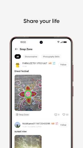 realme Community ekran görüntüsü