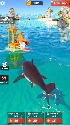 Idle Shark 2-Mega Tycoon Game ekran görüntüsü