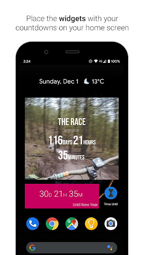 Time Until: Countdowns, Widget ekran görüntüsü