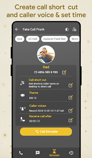 Fake Call &  Chat Prank ekran görüntüsü