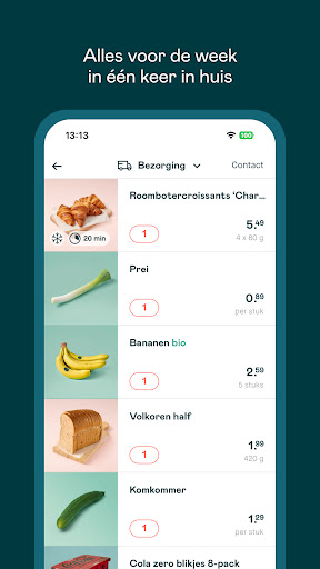 Crisp - online supermarkt ekran görüntüsü
