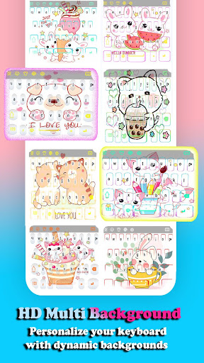 Cute Keyboard Themes & Fonts ekran görüntüsü