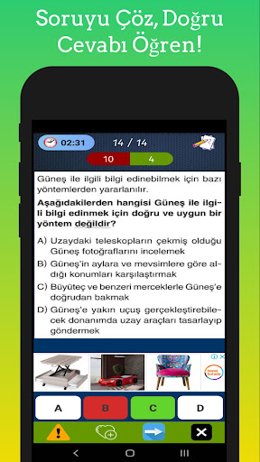 5. Sınıf Test Çöz Tüm Dersler ekran görüntüsü