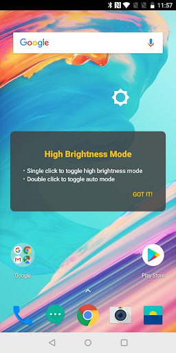 High Brightness Mode ekran görüntüsü