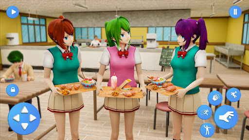 Anime okul kız Aşk hayat 3d ekran görüntüsü