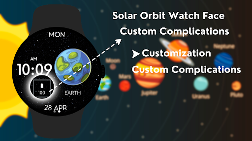 Solar Orbit Watch Face ekran görüntüsü