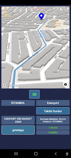 Araç şarj istasyonu ekran görüntüsü