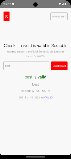 Scrabble Checker App ekran görüntüsü