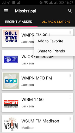 Mississippi Radio Stations ekran görüntüsü
