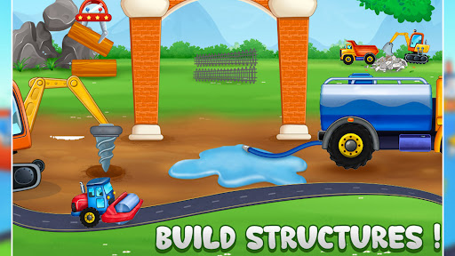 kids builder truck game ekran görüntüsü
