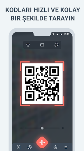 QR kodu ve barkod tarayıcı, ok ekran görüntüsü