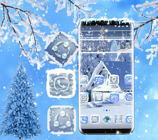 Ice Snow Launcher Theme ekran görüntüsü