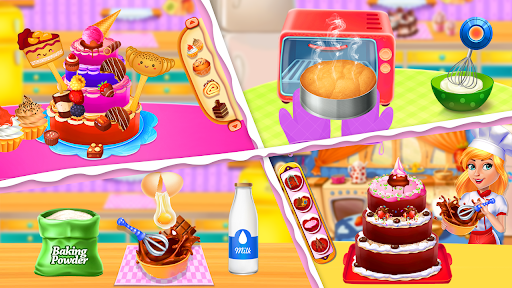 Sweet Doll Cakes Chef Kid Game ekran görüntüsü