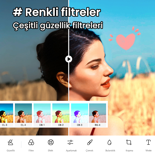 Fotoğraf Editörü - Yüz Makyajı ekran görüntüsü