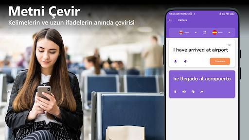 Konuş ve Çevir uygulaması ekran görüntüsü