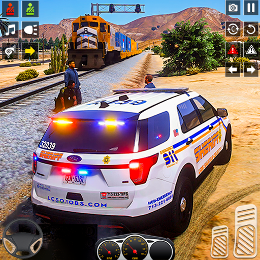 Süper polis araba otopark