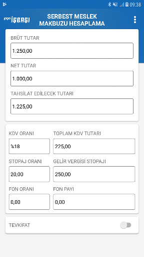 SMM Hesaplama ekran görüntüsü