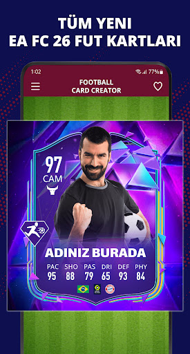 Futbol Kartı Oluşturucu FC 25 ekran görüntüsü