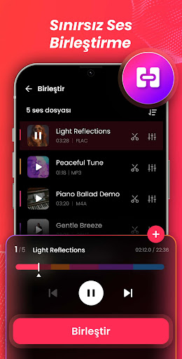 Ses Editörü, Müzik Editörü ekran görüntüsü