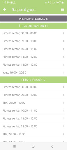 Wellness centar Escape ekran görüntüsü