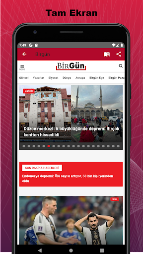 Tüm Gazeteler ve Haberler ekran görüntüsü