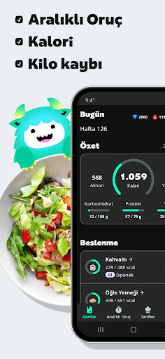 Yazio: AI Kalori Hesaplama ekran görüntüsü