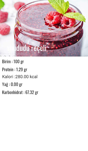 Besin Değerleri ekran görüntüsü