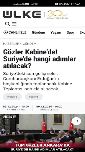Ülke TV ekran görüntüsü