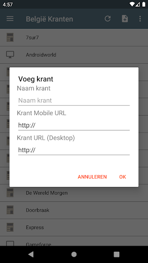 België Kranten ekran görüntüsü