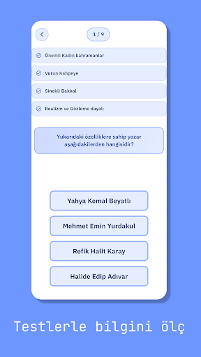AYT Edebiyat Yazar Eser ekran görüntüsü