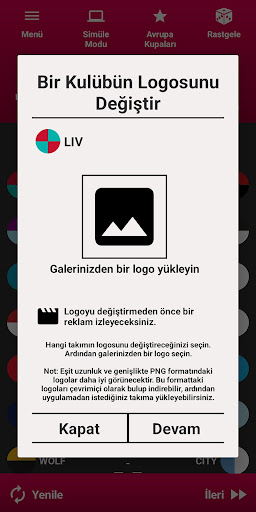 İngiltere Ligi Simülasyon 2025 ekran görüntüsü