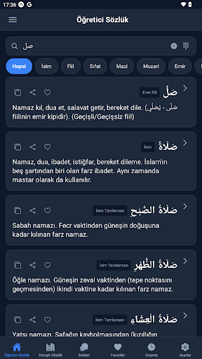 Arapça Türkçe Sözlük Gramerli ekran görüntüsü