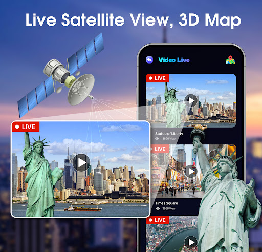 Live Satellite View, 3D Map ekran görüntüsü