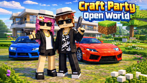Block Craft Party World 3D ekran görüntüsü