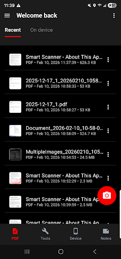 Smart scanner ekran görüntüsü