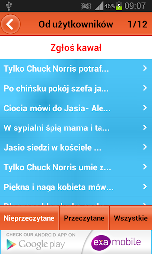 Kawały i Dowcipy ekran görüntüsü